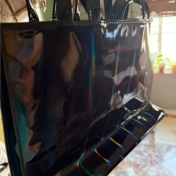 Telfar Black Holographic Tote Bag - Picture 3 of 3